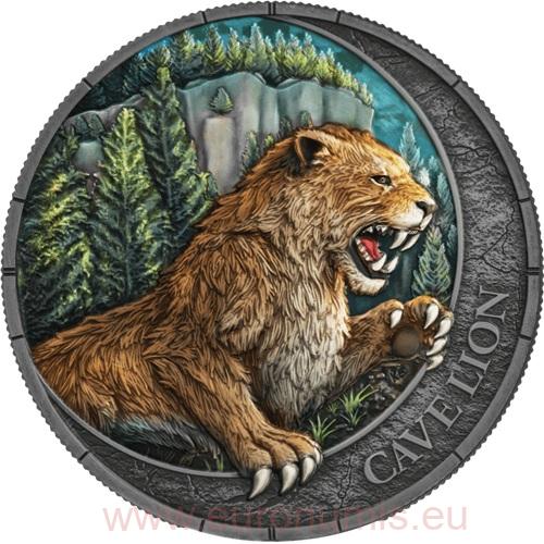 20 Dollars 2026 Libéria BU UV light 1 Oz Ag, Megafauna -  Cave Lion Oblivion