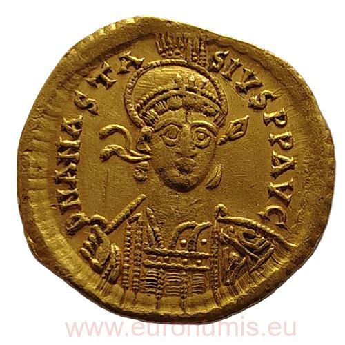 Solidus Anastasius I. 491 - 518 n. l. , Byzantská ríša 