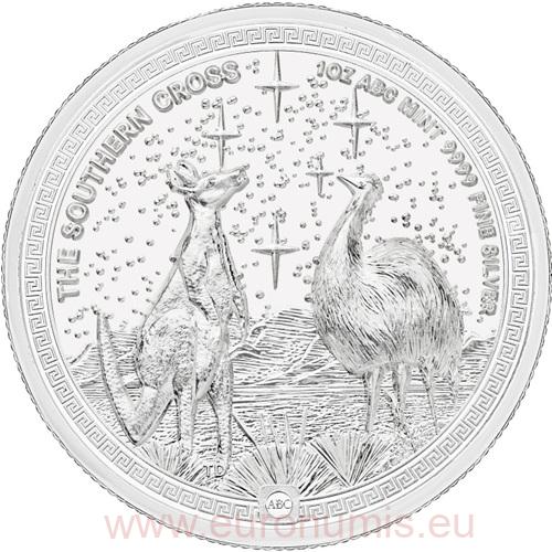 2 Dollars 2026 Niue BU High Relief 1 Oz Ag, Southern Cross