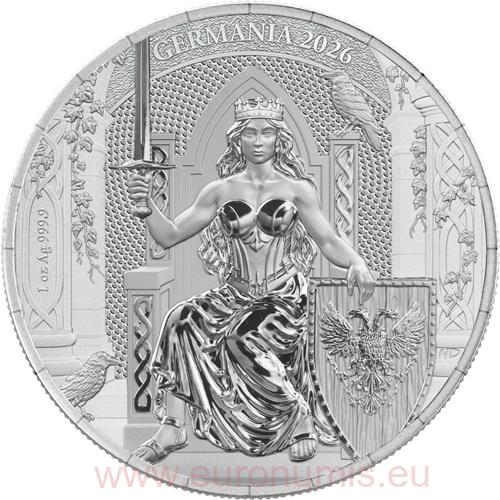 5 Mark 2026 Germania BU 1 Oz Ag, Germania 