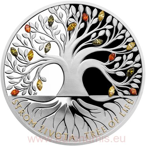 2 Dollars 2020 Niue PROOF Crystal Coin 1 Oz Ag, Strom života - Jeseň (bez prebalu)