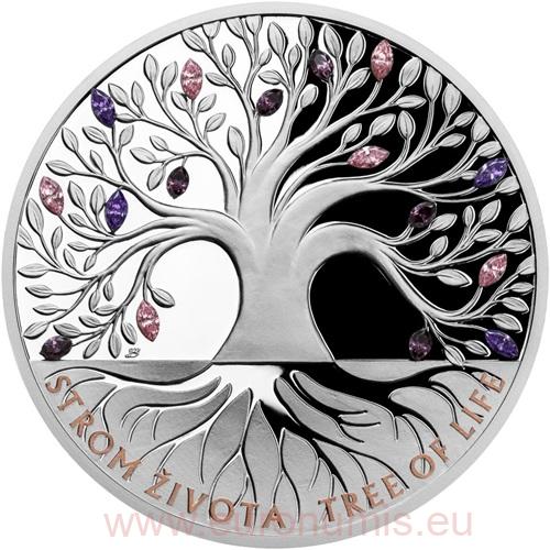 2 Dollars 2021 Niue PROOF Crystal Coin 1 Oz Ag, Strom života - Leto