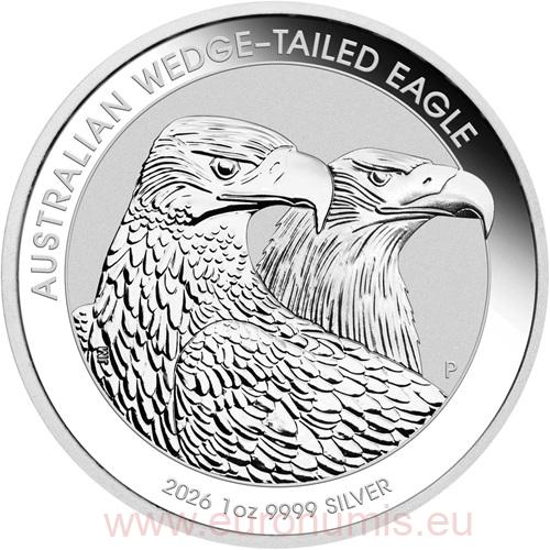 Dollar 2026 Austrália BU 1 Oz Ag, Wedge-Tailed Eagle