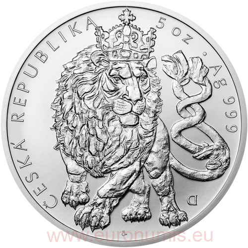 10 Dollars 2026 Niue BU 5 Oz Ag, Český lev