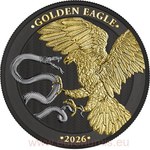 5 euro 2026 Malta BU farbená 1 Oz Ag, Golden Eagle