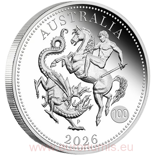 25 Cents 2026 Austrália PROOF 1/4 Oz Ag, Australia Sovereign