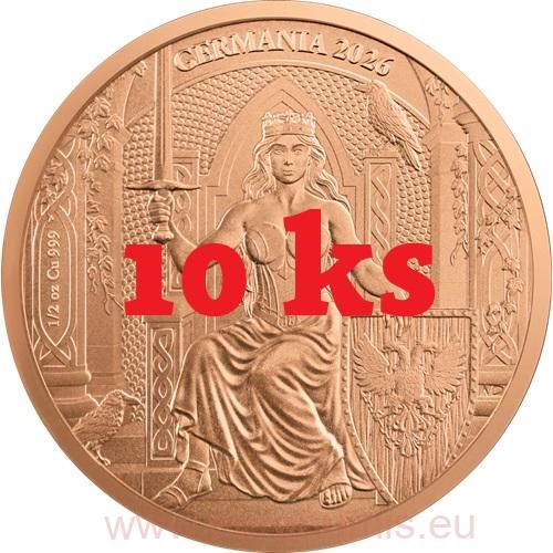 SET 10 ks 1/2 Mark 2026 Germania BU 1/2 Oz Cu, Germania