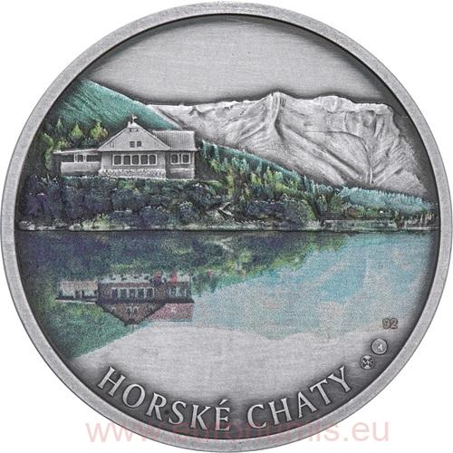 Strieborná medaila, farbená, Vysoké Tatry - Chata pri Zelenom plese