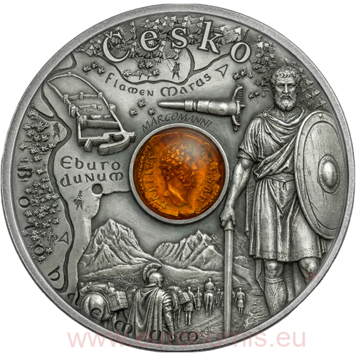 Dollar 2026 Niue BU Antiqued 17,5 g Ag, Amber Route - Czechia (Česko)
