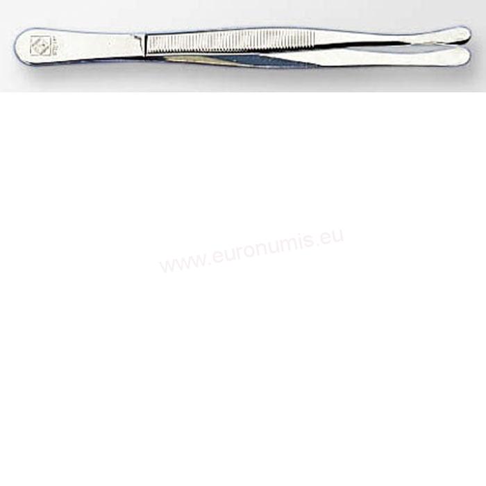 Pinzeta na známky 23 standard, 12 cm, zahnutá, guľatá (PI23)