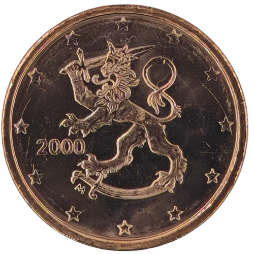 2 cent Fínsko 2000 ob.UNC