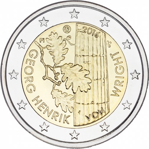 2 euro 2016 Fínsko cc.UNC, Georg Henrik von Wright