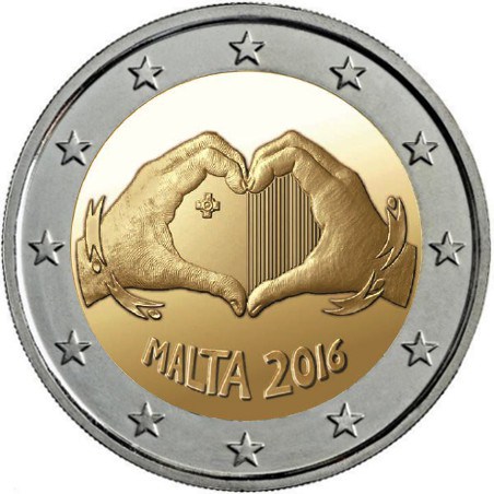 2 euro 2016 Malta UNC, Láska