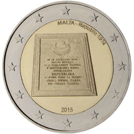2 euro 2015 Malta cc.UNC, Vyhlásenie Maltskej republiky