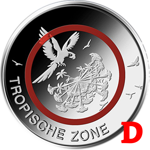 5 euro 2017 D Nemecko UNC tropické pásmo