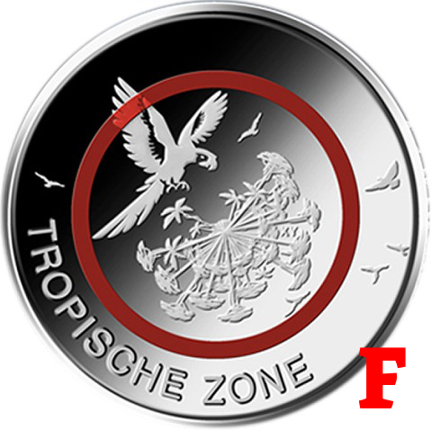 5 euro 2017 F Nemecko UNC tropické pásmo