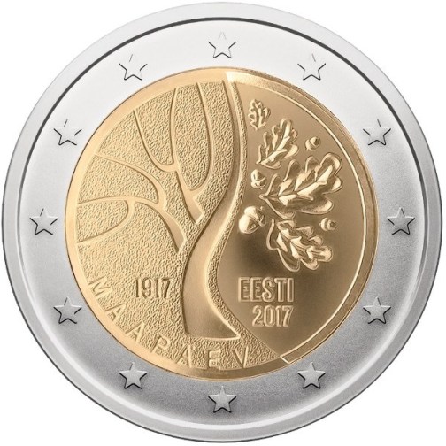 2 euro 2017 Estónsko cc.UNC, výročie vzniku Estónskej republiky