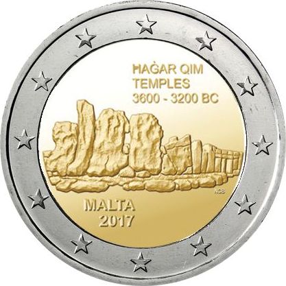 2 euro 2017 Malta UNC, Hagar Qim