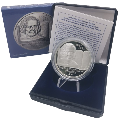 10 euro 2017 Slovensko PROOF, Božena Slančíková Timrava