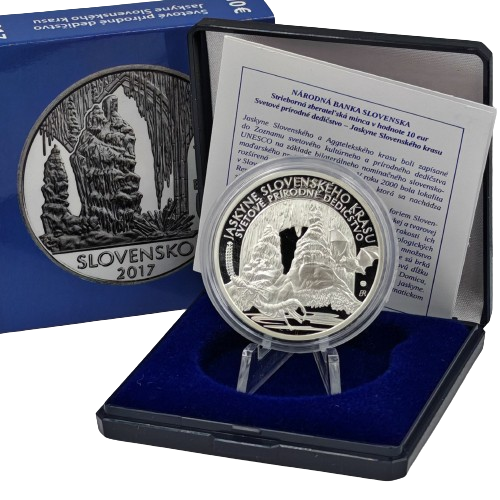 10 euro 2017 Slovensko PROOF, Jaskyne Slovenského krasu