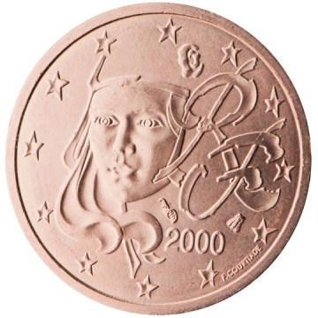 2 cent 1999 Francúzsko ob.UNC