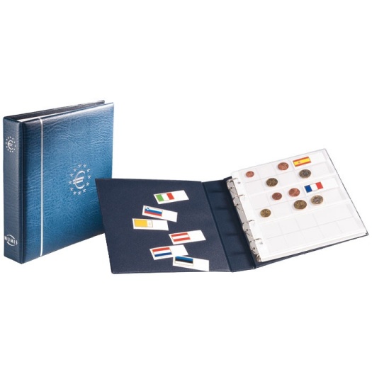 Album NUMIS na euro mince s kazetou, 7 listov, modrý (EUALB1SETBL)