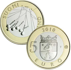 5 EURO 2010 Fínsko cc.UNC Satakunta
