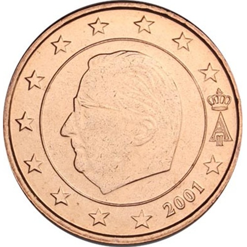 1 cent 2001 Belgicko ob.UNC