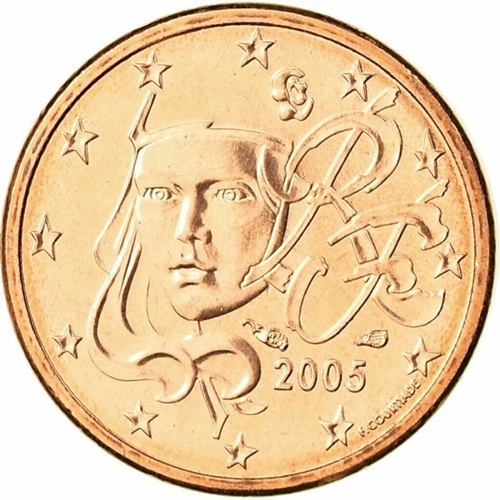 2 CENT Francúzsko 2005 ob.UNC