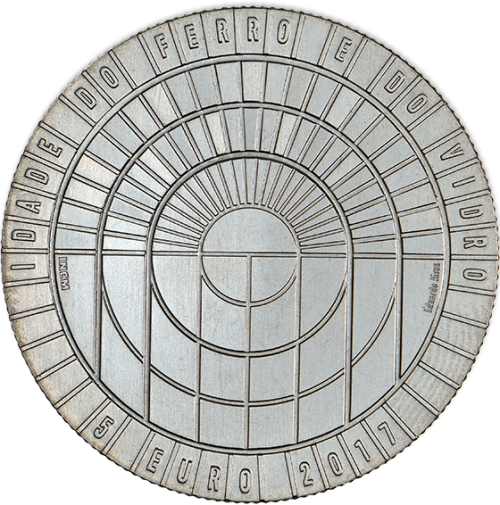 5 euro 2017 Portugalsko cc.UNC sklo a železo