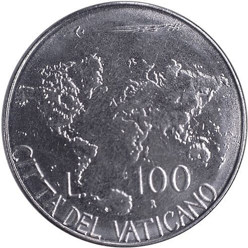 100 Lira 1985 Vatikán ob.UNC Jan Pavol II.