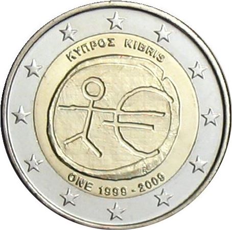 2 euro 2009 Cyprus cc.UNC, Hospodárska a menová únia