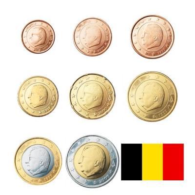 SET mix rokov 1999, 2000 Belgicko UNC (3,88€)