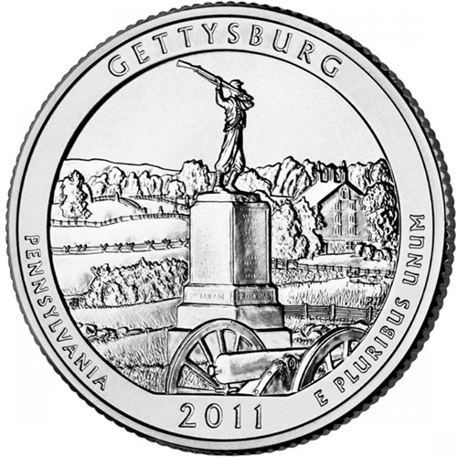 Quarter Dollar 2011 D USA UNC Gettysburg