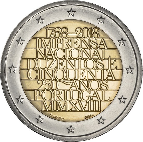 2 euro 2018 Portugalsko cc.UNC INCM 
