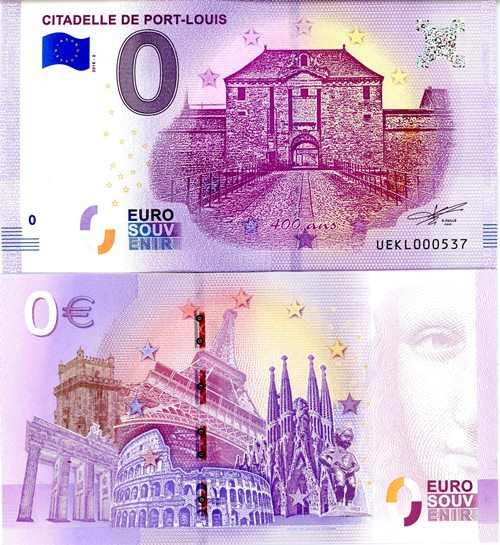 0 Euro suvenír 2018/2 Francúzsko UNC Citadelle De Port-Louis
