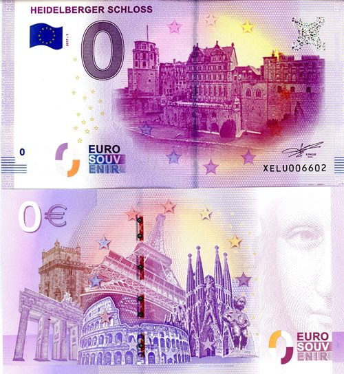 0 Euro suvenír 2017/1 Nemecko UNC Heidelberger Schloss