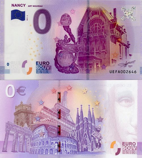 0 euro suvenír 2017/3 Francúzsko UNC Nancy