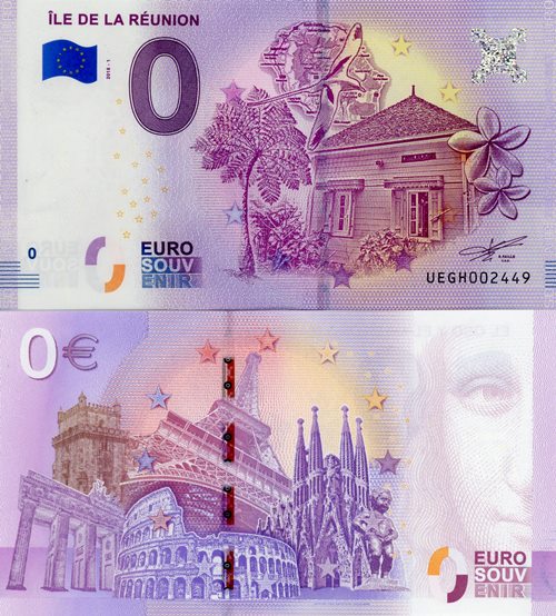 0 euro suvenír 2018/1 Francúzsko UNC Ile De La Réunion 