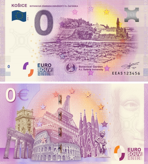 0 euro suvenír 2018/1 Slovensko UNC Botanická záhrada Univerzity P. J. Šafárika