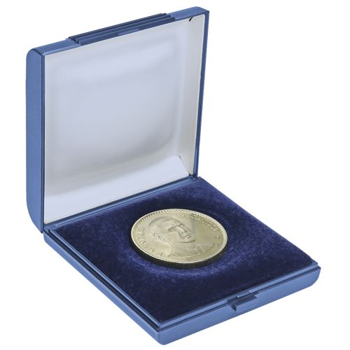 Mincová etue na mincu do 60 mm, modrá 