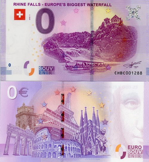 0 suvenír 2018/1 Švajčiarsko UNC Rhine Falls