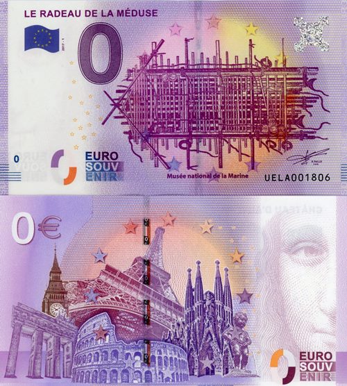 0 euro suvenír 2017/1 Francúzsko UNC Le Radeau De La Méduse
