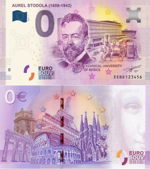0 euro suvenír 2018/1 Slovensko UNC Aurel Stodola