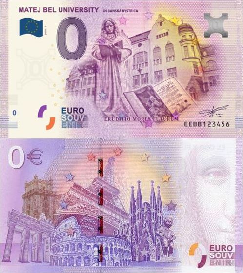 0 euro suvenír 2018/1 Slovensko UNC Univerzita Mateja Bela