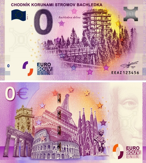 0 euro suvenír 2018/1 Slovensko UNC Chodník korunami stromov Bachledka 