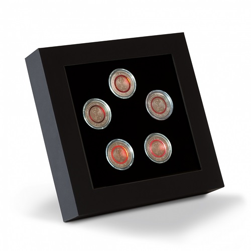 Rámček LED na nemecké 5 euro mince v kapsli (LEDPR5K5EU)