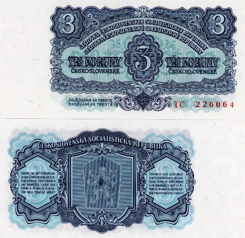 3 Koruny 1961 Československo UNC séria TC
