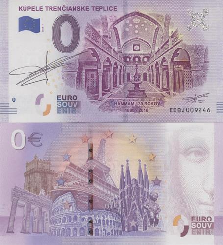 0 euro suvenír 2018/1 Slovensko UNC Hammam (podpis RF)