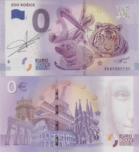 0 euro suvenír 2018/1 Slovensko UNC ZOO Košice (podpis RF)